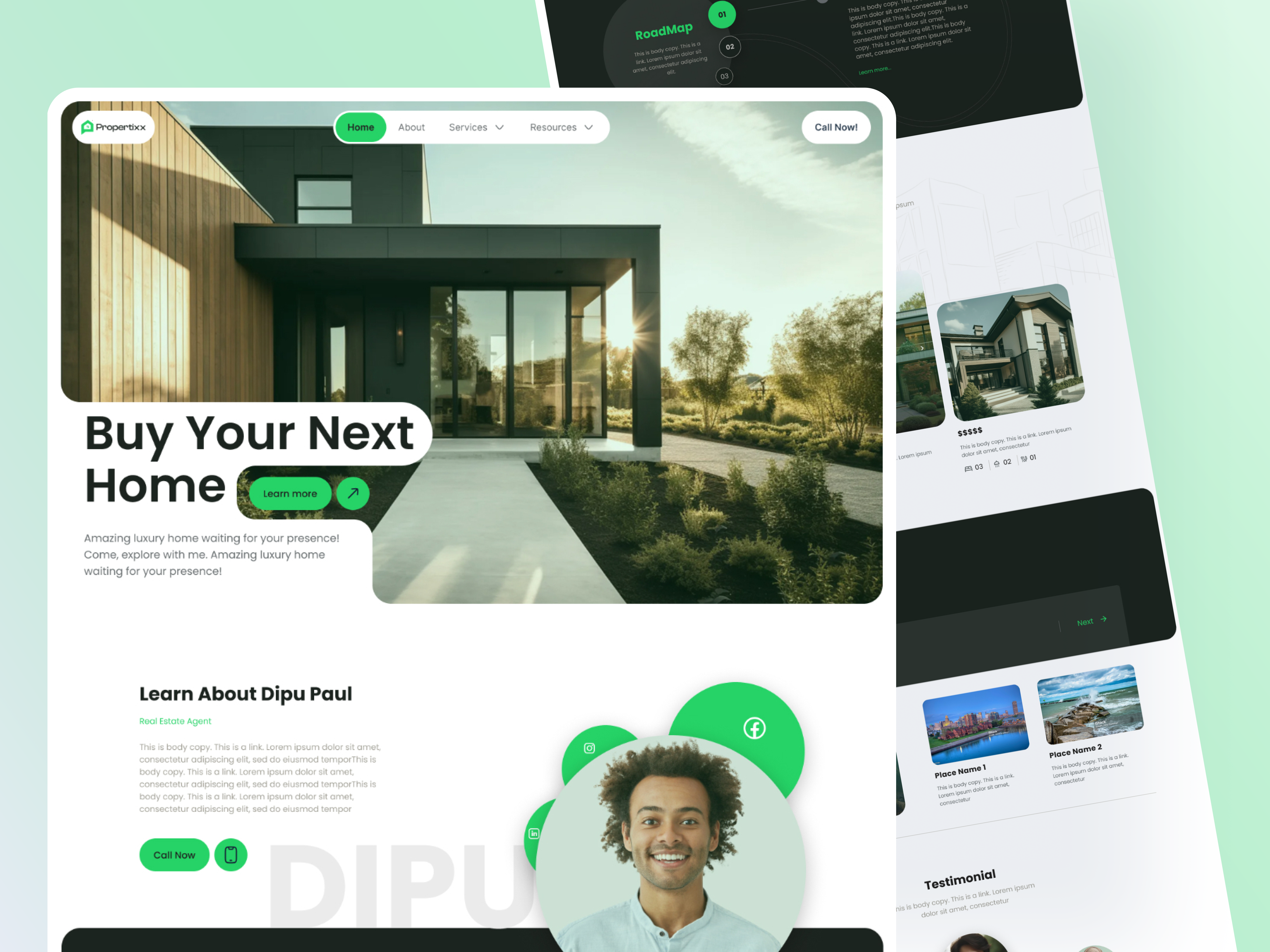 Example of Real Estate Website Design (UI/UX)
