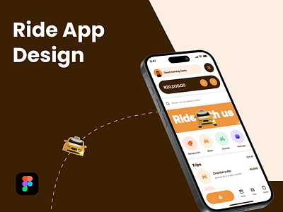 Ride-Sharing App UI Design project 3d animation branding design figma graphic design illustration logo motion graphics ui