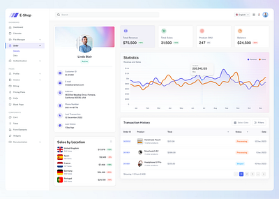 E Commerce Dashboard dashboarddesign design e commerce dashboard ecommerceui minimaldesign minimalui responsivedesign salesanalytics ui uidesign userexperience uxdesign web website