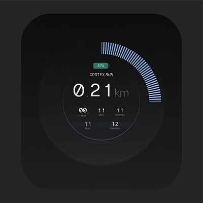 Watch OS Running App branding card charts dark design football hud illustration modern running sport sports ui watch watchos