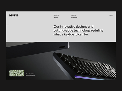 Mode editorial editorial grid hero keyboard mechanical keyboard minimal minimal layout navigation swiss swiss grid typography ui webdesign website