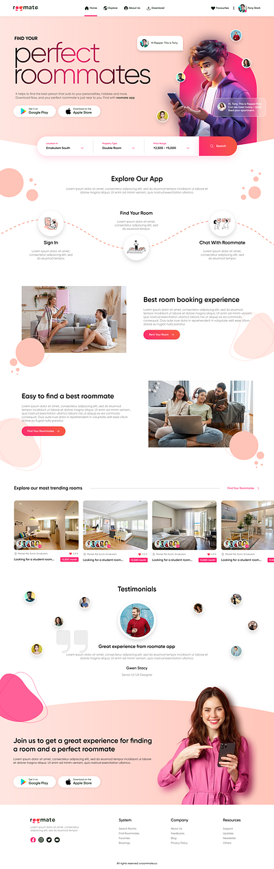 Roomate Application booking branding company branding design findroommate graphic design illustration logo room roombooking roommate ui uiux uiuxdesign ux web webdesign website websitedesign