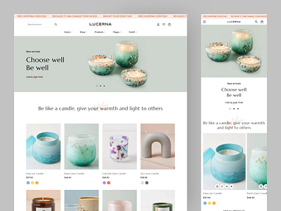 Candle- eCommerce website application design candle ecommerce candle ecommerce website candle landing page candle shop candle website ecommerce design landing page mobile app mobile responsive mobile ui shopify shopify ecommerce store shopify store ui design ux design web application web design website design
