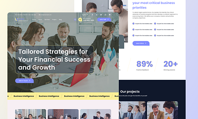 Finance & Consulting Website Design agency animation branding consulting finance graphic design landing page design logo motion graphics ui