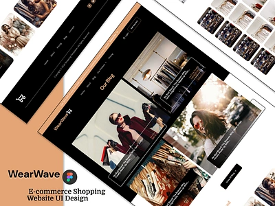 wear wave : E-commerce Shopping Website UI Design branding design figma shopping template ui