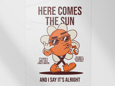 Here Comes The Sun Retro Art art digitalart illustration illustratorart retro retroart