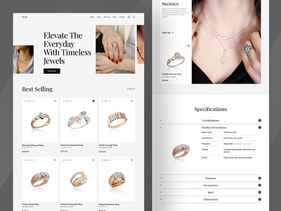 Jewellery Web Design diamon jewellery website gold jewellery website home page jewellery jewellery website jewelry jewelry website landing page ui uiux web design web ux website website design