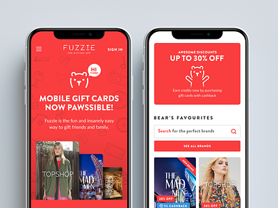 Fuzz​ie Landing Page interaction design ui user experience ux