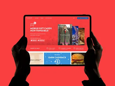 Fuzz​ie Landing Page design interaction design ui user experience ux