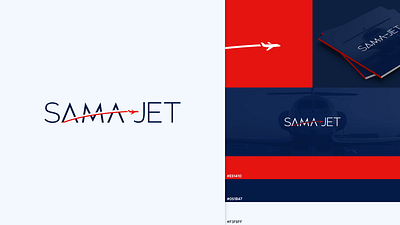 Sama Jet Logo branding font graphic design illustration lettering logo logomark minimal minimalist mockups sama jet typography