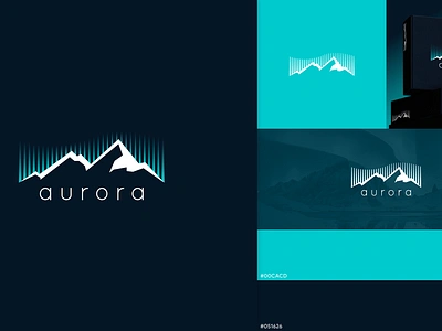 Aurora Logo aurora branding font graphic design illustration lettering logo logomark minimal minimalist mockups typography