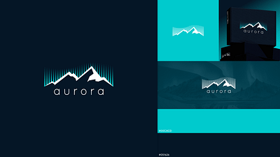 Aurora Logo aurora branding font graphic design illustration lettering logo logomark minimal minimalist mockups typography