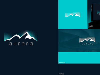 Aurora Logo aurora branding font graphic design illustration lettering logo logomark minimal minimalist mockups typography