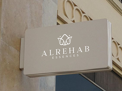 ALREHAB ESSENCES ad logo beauty branding delpatis design face graphic design illustration logo logo beauty ui vector