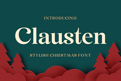 Clausten - Stylish Christmas Font christmasgraphicdesign