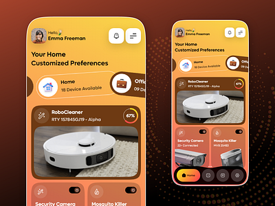 IoT-based Smart Home Mobile App Design📱 app automation cctv graphic design illustration iot smart home minimal mobile mobile app mobile design monitoring remote security security app smart devices smart home app smarthome ui uiux ux