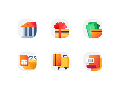 TOP app services icons app bank bill figma finance gift card icon iconredesign illustration latepost minimaldesign payment