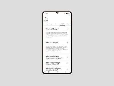 Daily UI Challenge # 25 - FAQ Page android branding daily challenge daily ui challenge 25 design faq faq page faq ui figma figma design illustration iphone ui uiux uiux research ux design