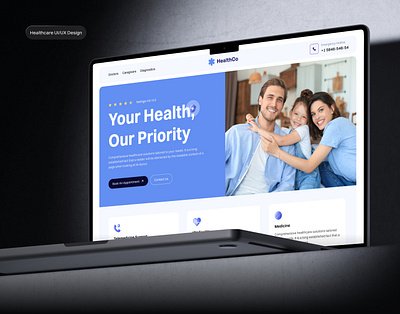 HealthCo | Medical Website Design clinic doctor figma figma design figmawebsite homepage hospital landingpage medical modern ui ui design uiux web design webdesign website