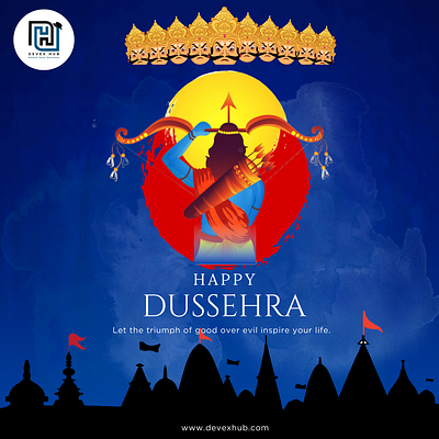 Happy dusshera graphic design ui