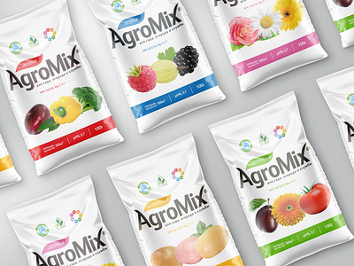 Plant Fertilizer Packaging Series Design box branding design fertilizers graphic design label pack pack design packaging packaging design substrate