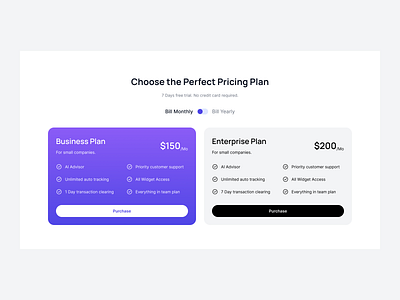 Pricing plan with toggle switch clean e commerce pricing minimalist price pricing card pricing page pricing table pricing website saas pricing service subscription plans ui design uniqueness ux design