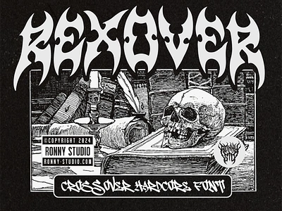 Rexover - Crossover Hardcore Font font poster