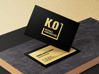 Namecard • K.O Design & Construction branding graphic design namecard print design