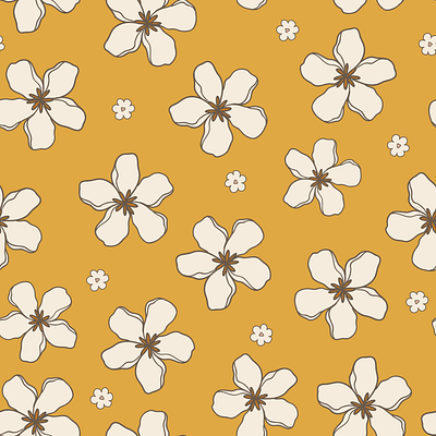 Groovy Floral Vibes: Retro-Inspired Patterns design illustration