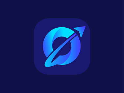 Orbit Navigator - App, Icon, logo, Design abstract logo app icon app icon design app logo brand identity branding design gradient logo icon logo logo design modern logo orbit planet software logo space themed apps startup logo tech tech company technology logo