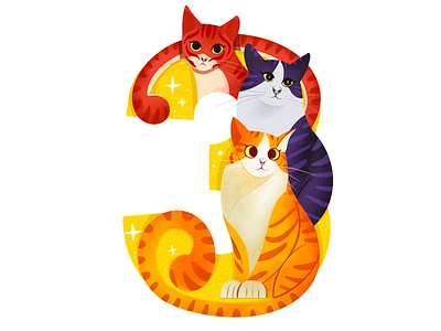 type 3 36 days of type cat illustration digital art digital illustration illustration type 3 vector visual arts