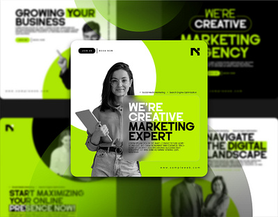 Social Media Marketing Design Pack advertisement branding corporate creative design digital design digital marketing digital marketing design graphic design markekting minimal service social design social marketing social media design trendy