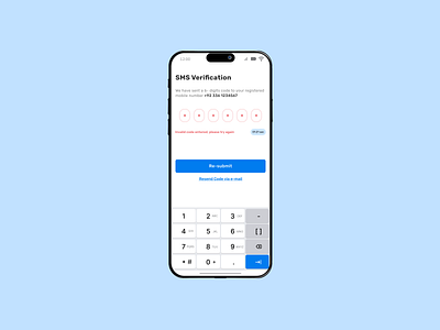 Daily UI Challenge # 28 - Error Screen android branding daily challenge daily ui daily ui challenge 28 design error screen figma figma design illustration invalid code iphone ui ui designer uiux ux research