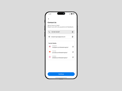 Daily UI Challenge # 30 - Contact Us android branding contact us daily challenge daily ui challenge 30 design dribbble figma figma design illustration instagram iphone ui uiux youtube