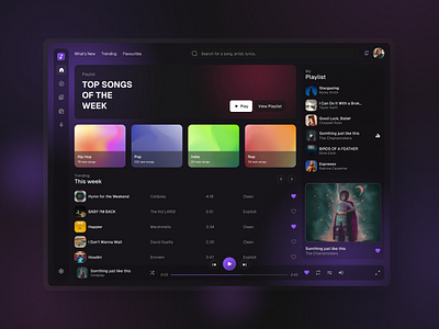 Music Streaming album artist clean music music player music streaming music ui playlist ui ui design web design