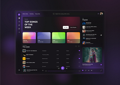 Music Streaming album artist clean music music player music streaming music ui playlist ui ui design web design