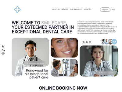 Smile Care dental website figma uiux webdesign