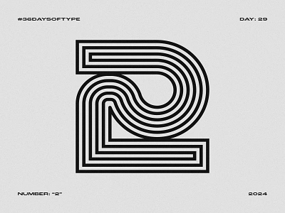 36 days of type - 2024 - Number 2 2 2 number 36 days 36 days 2 36 days of type 36 days of type 2 36 days of type challenge 36 dot display font graphic graphic design lettering number number 2 numbers type typeface typo typography vector