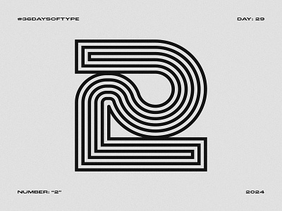 36 days of type - 2024 - Number 2 2 2 number 36 days 36 days 2 36 days of type 36 days of type 2 36 days of type challenge 36 dot display font graphic graphic design lettering number number 2 numbers type typeface typo typography vector