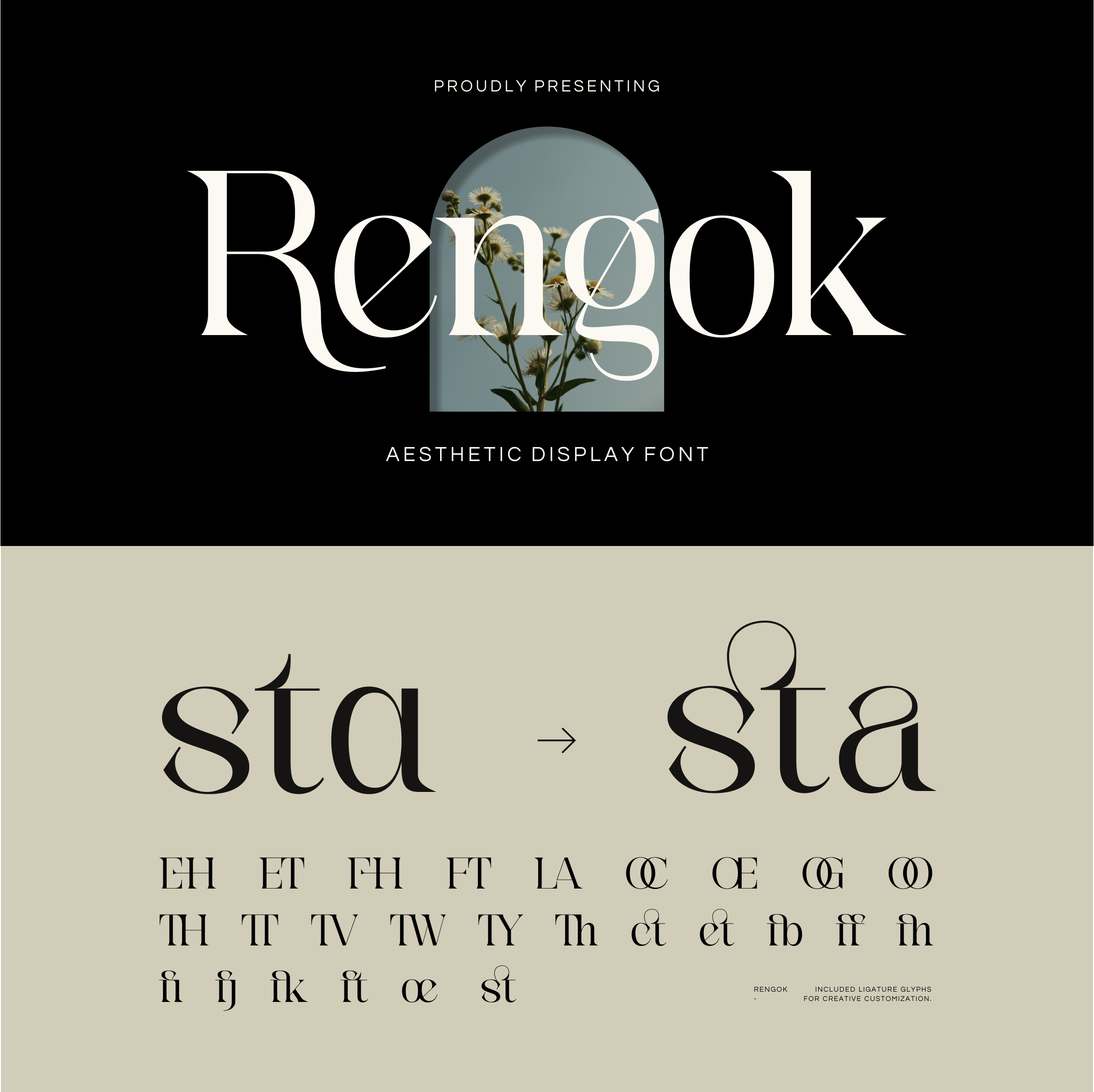 Rengok Aesthetic Display Font fashion