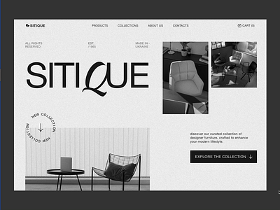 Futniture Web Site — Sitique design ecommerce furniture ui uiux ux web web design website