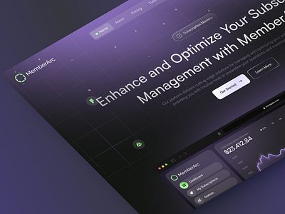 MemberArc - Web Design for SaaS business design interface managment product saas service startup technology ui uiux ux web web design website