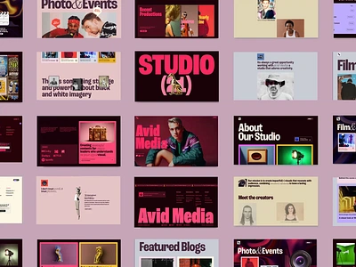 Avid Media Website Overview animation concept homepage inspiration landing page ui ux visual design web website