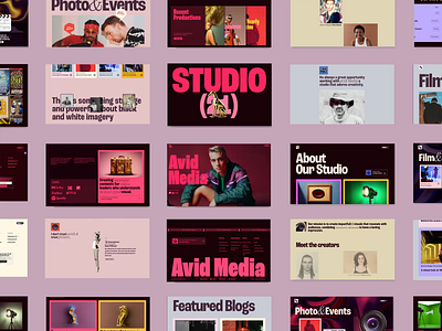 Avid Media Website Overview animation concept homepage inspiration landing page ui ux visual design web website