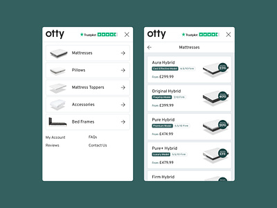 Otty I Mobile Navigation cro eccomerce figma menu minimal mobile navigation ui ux