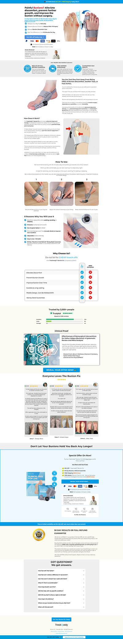 Bunion Fix - Funnelish bunion fix bunion fix funnel design designing funnel funnel funnelbuilder funnelish offer page product page sales funnel sales page