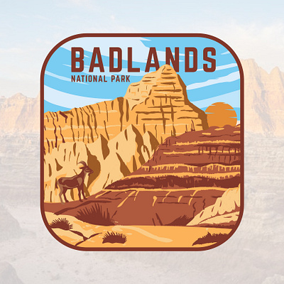 Badlands National Park adventure adventure awaits adventure illustration adventure logo badlands digital art drawing illustration artist logo designer logo maker national park national parks nationalpark service outdoors sketch tshirt design tshirt designer wacom