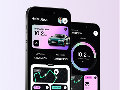 Electric Car Management App application battery health tracker car security ui charging progress ui electric car app mobile app product design remote control ui ux vehicle tracking