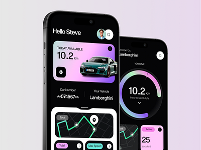 Electric Car Management App application battery health tracker car security ui charging progress ui electric car app mobile app product design remote control ui ux vehicle tracking