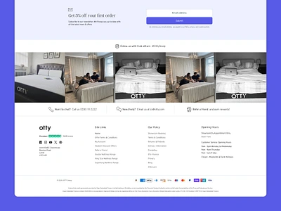 Otty I Desktop Footer carousel cro desktop ecommerce figma footer framer landing page newsletter shopify ui ux